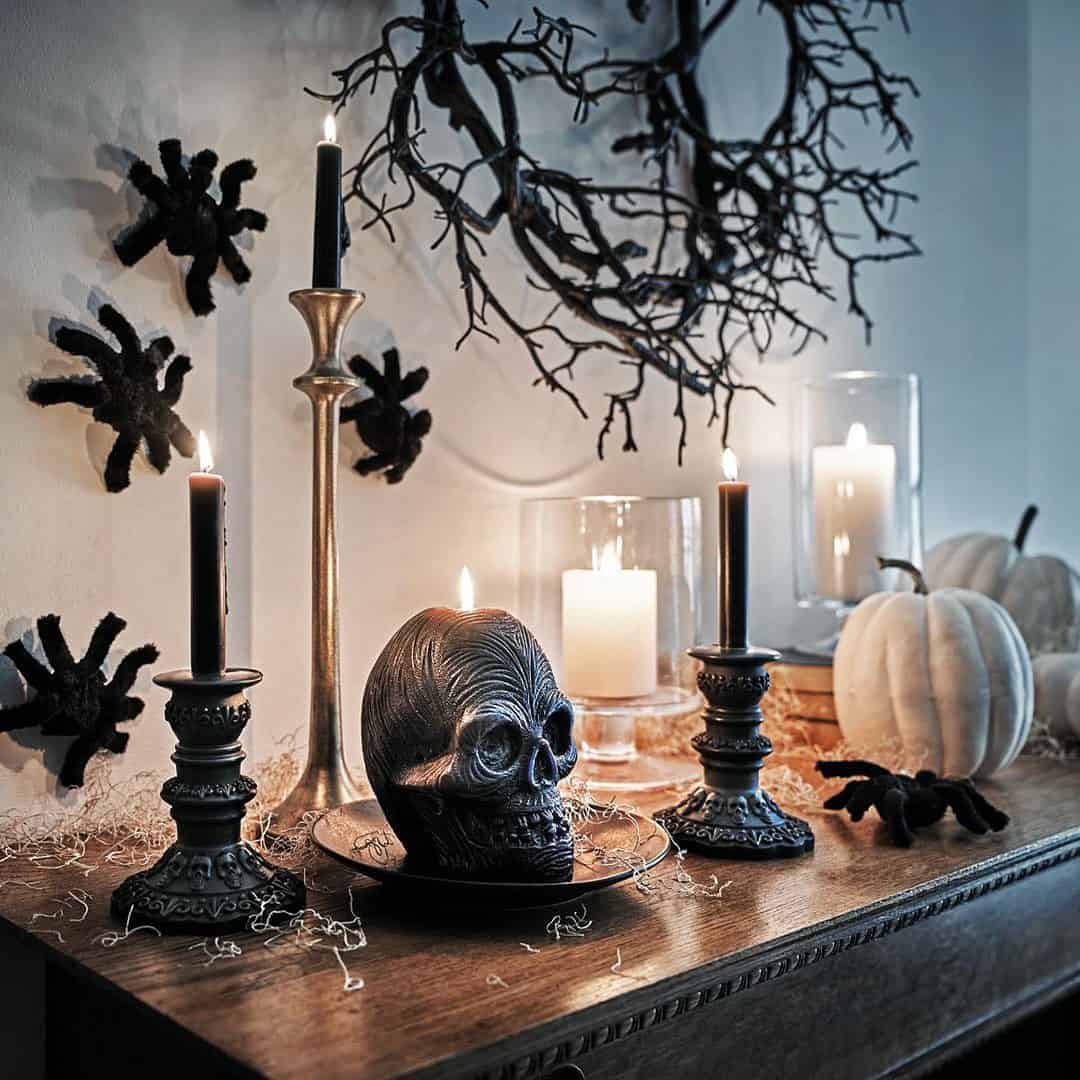 Spiders Skulls and Pumpkins