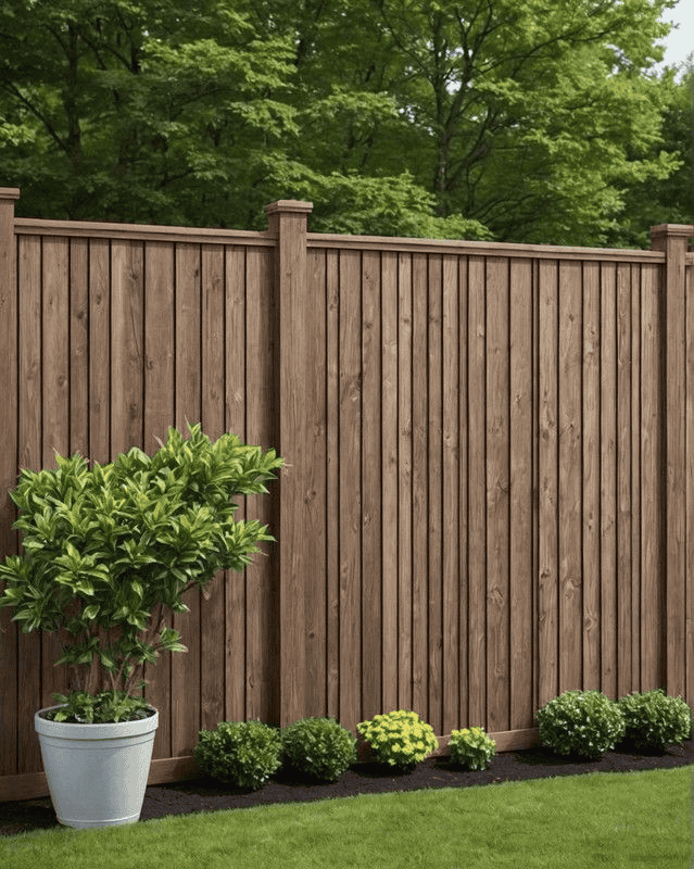 Tall Wooden Fences and Greenery Provide Garden Privacy