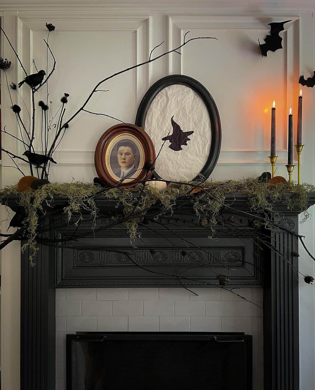 Vintage Spooky Mantel Decor